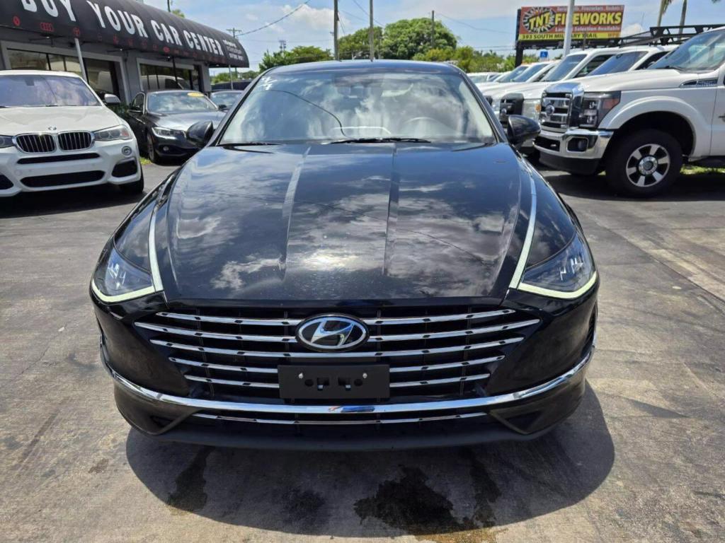 Used 2021 Hyundai Sonata Hybrid Blue with VIN KMHL24JJ9MA021771 for sale in West Palm Beach, FL