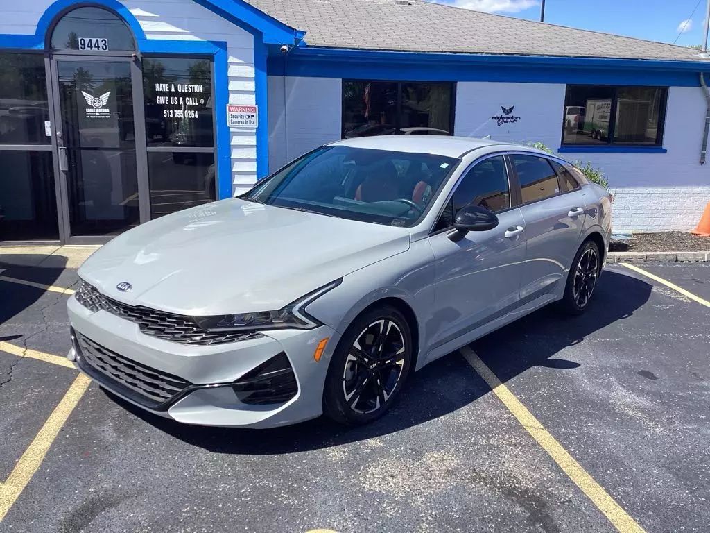 Used 2021 Kia K5 GT-Line with VIN 5XXG64J25MG056671 for sale in West Chester, OH