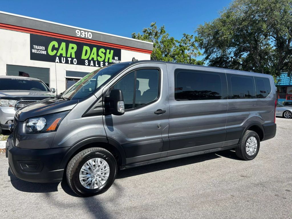 2022 FORD TRANSIT 350 PASSENGER VAN PASSENGER V6, FLEX FUEL, 3.5 LITER XL W/LOW ROOF VAN 3D