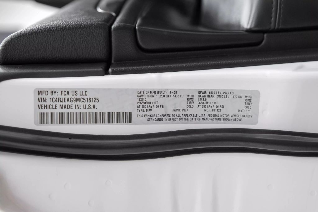 2021 JEEP GRAND CHEROKEE SUV V6, VVT, 3.6 LITER LAREDO X SPORT UTILITY 4D