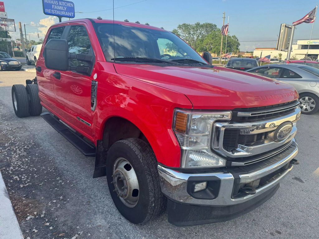 2021 FORD F350 SUPER DUTY CREW CAB & CHASSIS CAB_CHASSIS V8, TURBO DIESEL, 6.7 LITER XL CAB & CHASSIS 4D
