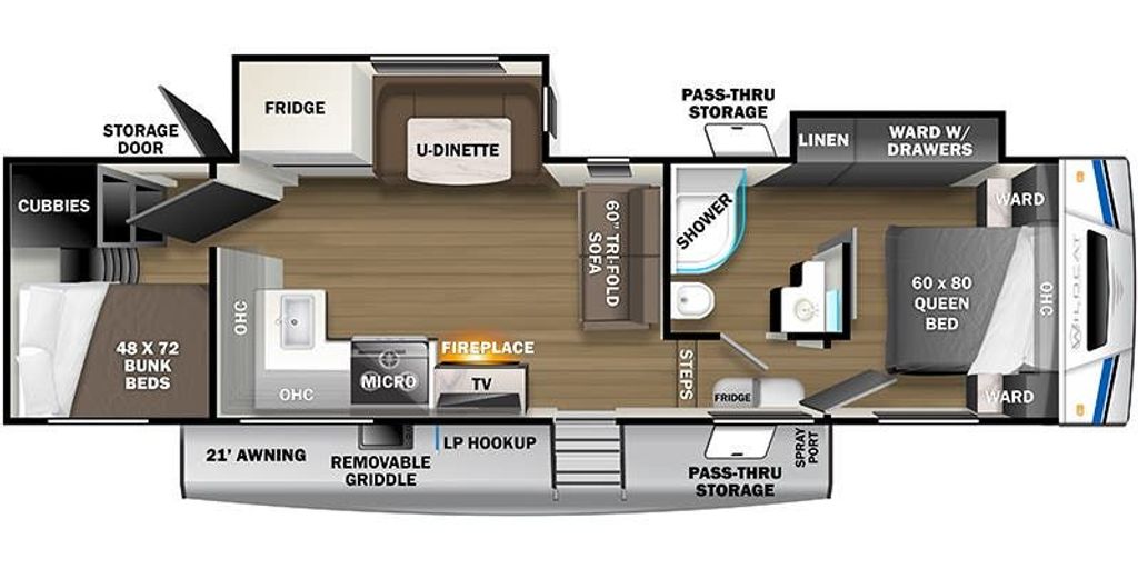 2022 WILDCAT BY FOREST RIVER WILDCAT FIFTH WHEEL - - 302BH