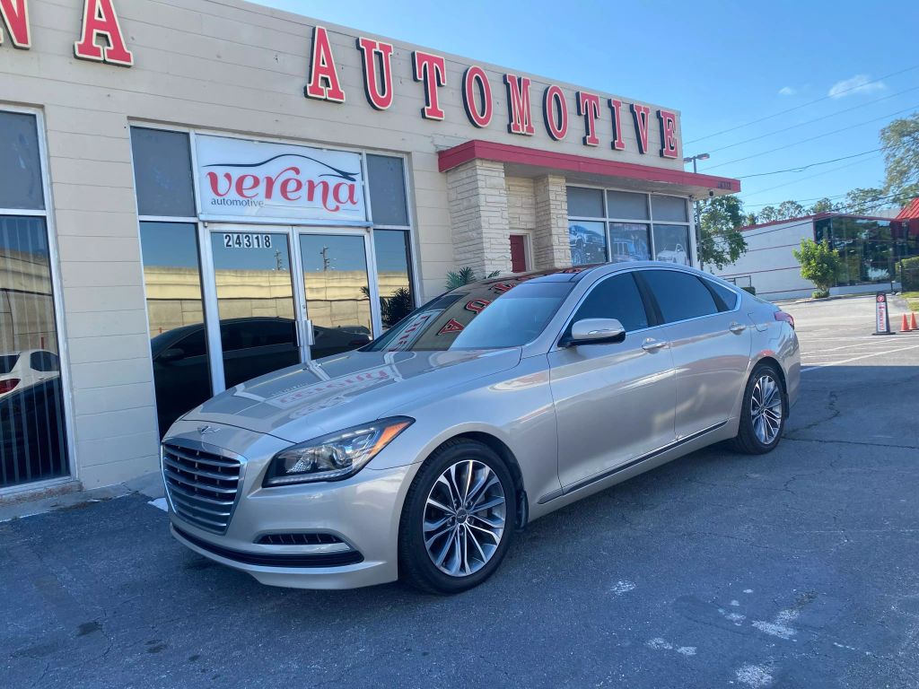 Used 2015 Hyundai Genesis Base with VIN KMHGN4JE7FU095056 for sale in Clearwater, FL