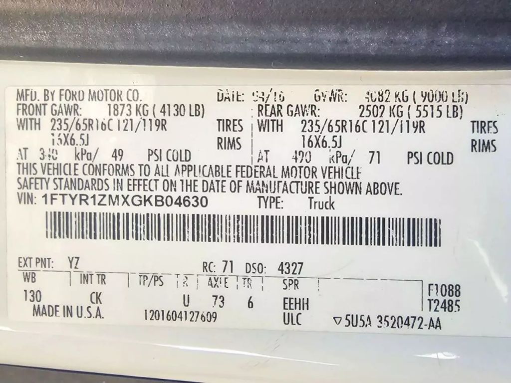 2016 Ford Transit 250 Van - Image 18 2016 Ford Transit 250 Van - Image 18
