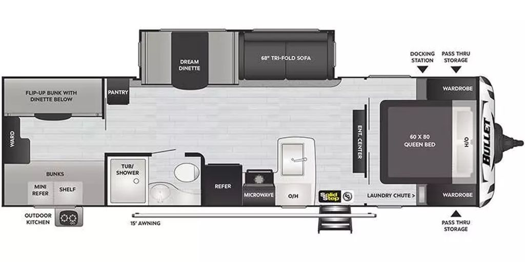 2021 KEYSTONE RV BULLET - - 287QBS