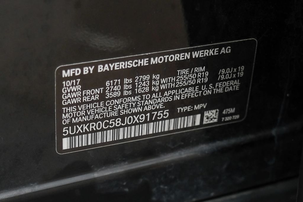 2018 BMW X5 SUV 6-CYL, TURBO, 3.0 LITER XDRIVE35I SPORT UTILITY 4D