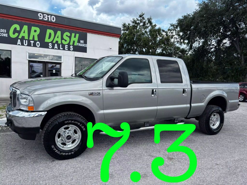2002 FORD F350 SUPER DUTY CREW CAB PICKUP V8, TURBO DIESEL, 7.3L LONG BED
