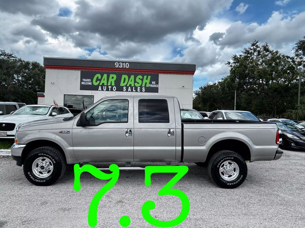 2002 FORD F350 SUPER DUTY CREW CAB PICKUP V8, TURBO DIESEL, 7.3L LONG BED