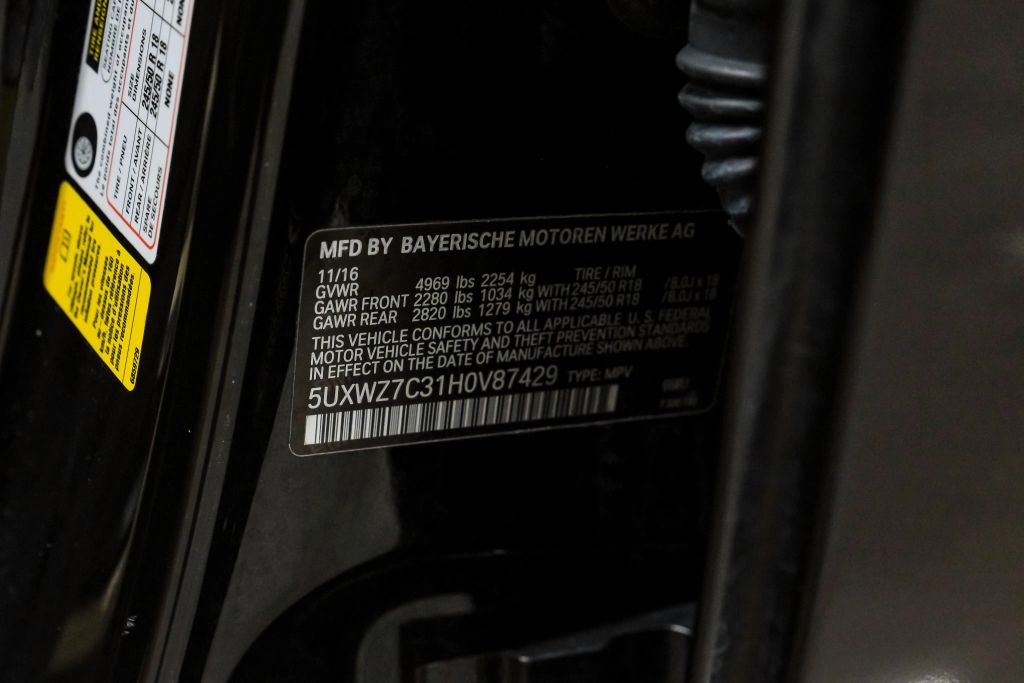 2017 BMW X3 SUV 4-CYL, TURBO, 2.0 LITER SDRIVE28I SPORT UTILITY 4D