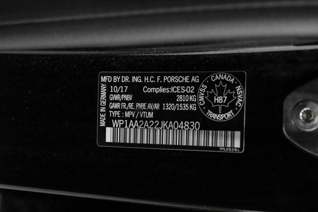 2018 PORSCHE CAYENNE SUV V6, 3.6 LITER PLATINUM EDITION SPORT UTILITY 4D