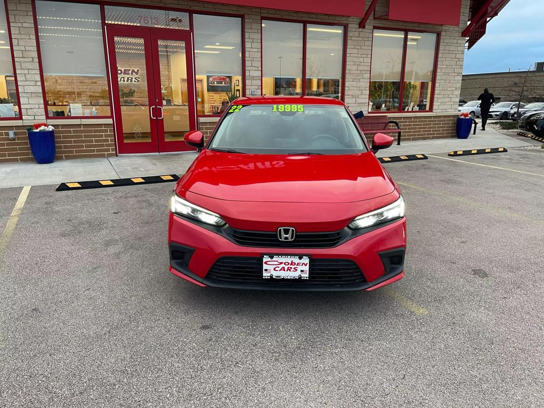 Used 2022 Honda Civic LX with VIN 2HGFE2F25NH507030 for sale in Middleton, WI