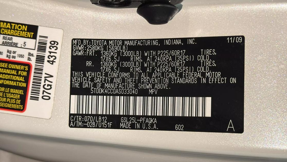 2010 Toyota Sienna Limited photo 48