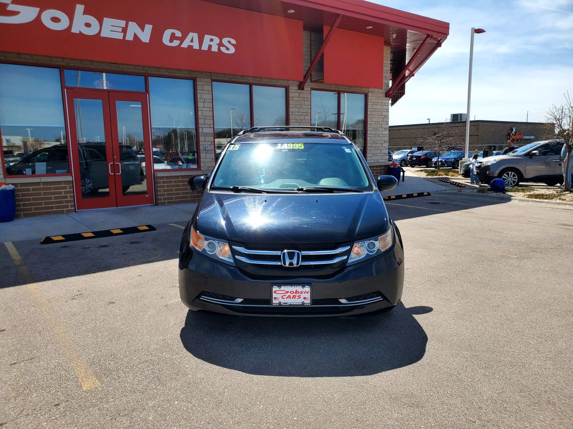 Used 2015 Honda Odyssey EX-L with VIN 5FNRL5H68FB020396 for sale in Middleton, WI