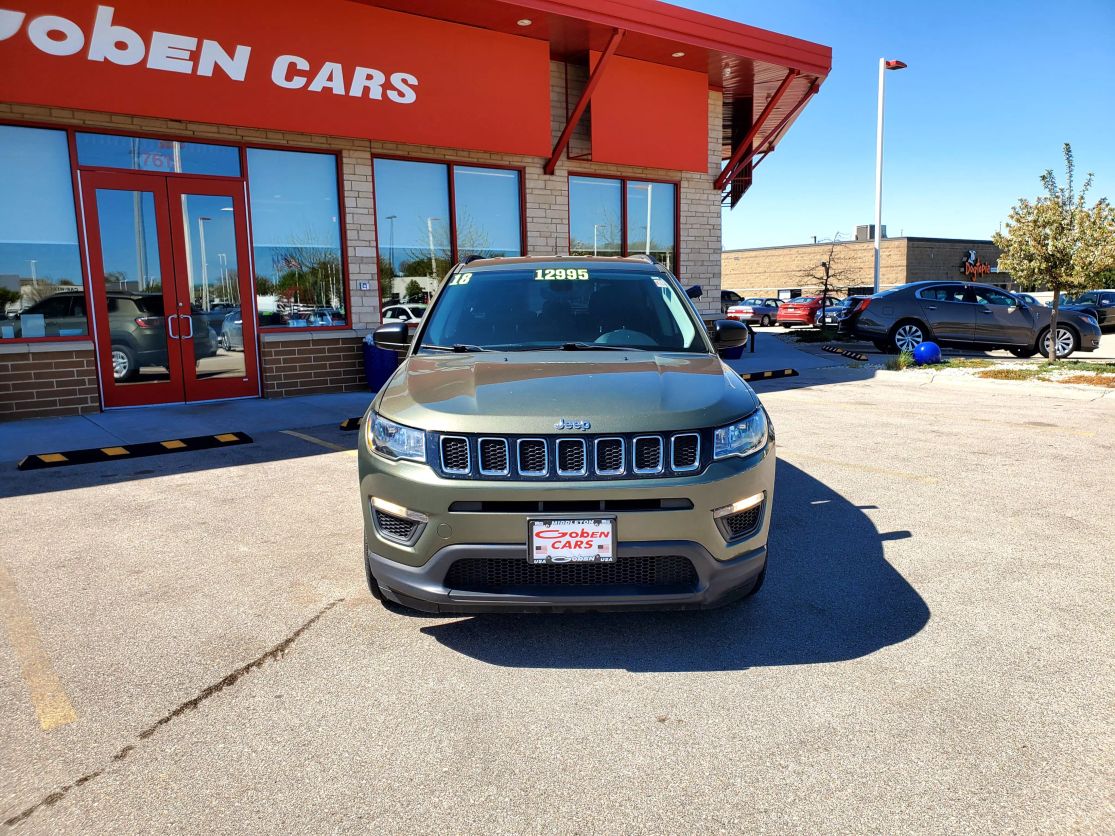 Used 2018 Jeep Compass Sport with VIN 3C4NJCAB4JT107139 for sale in Middleton, WI