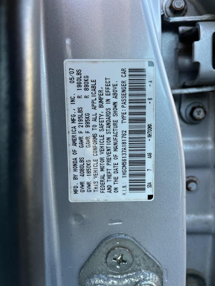 2007 Honda Accord VP photo 63