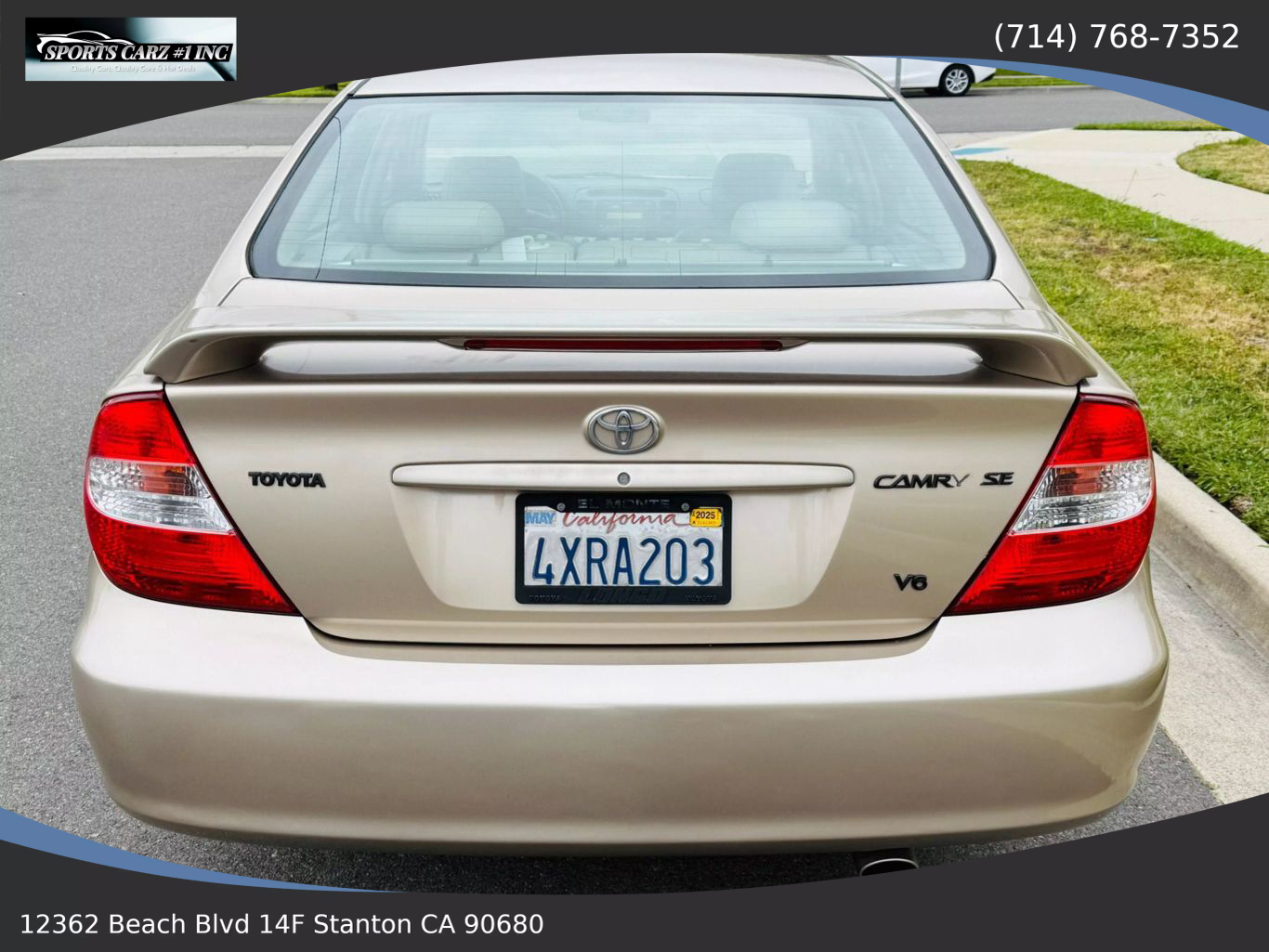 2002 TOYOTA CAMRY SEDAN V6, 3.0 LITER XLE SEDAN 4D