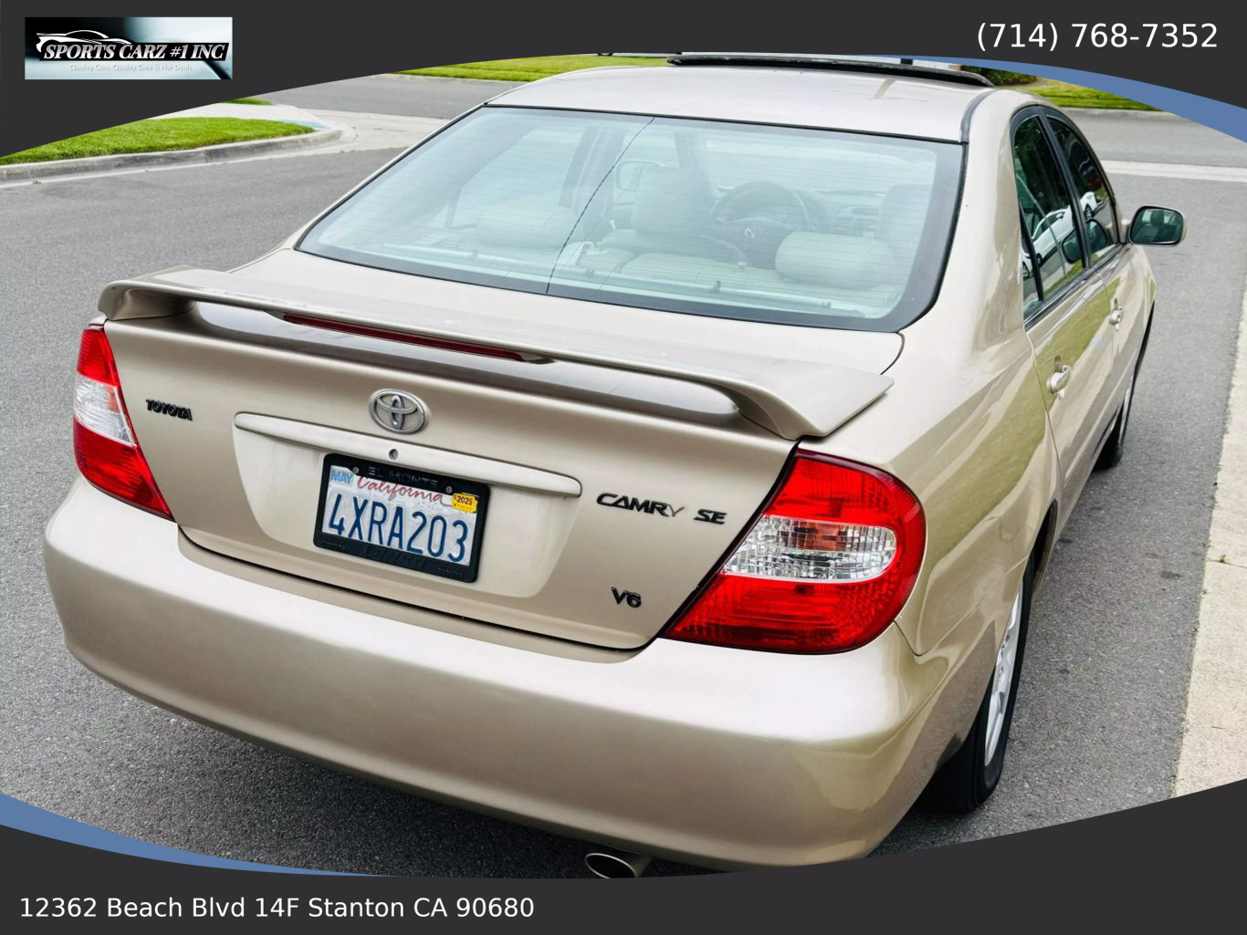 2002 TOYOTA CAMRY SEDAN V6, 3.0 LITER XLE SEDAN 4D