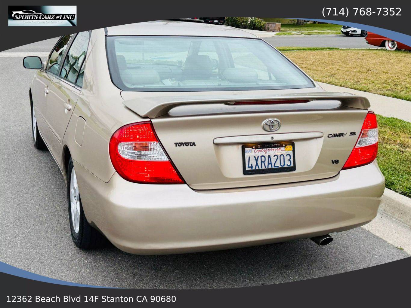 2002 TOYOTA CAMRY SEDAN V6, 3.0 LITER XLE SEDAN 4D