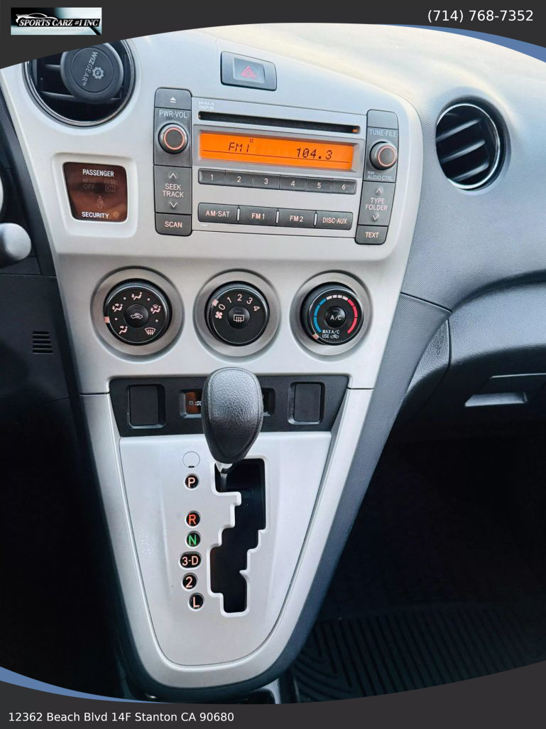 2009 TOYOTA MATRIX WAGON 4-CYL, 1.8 LITER SPORT WAGON 4D