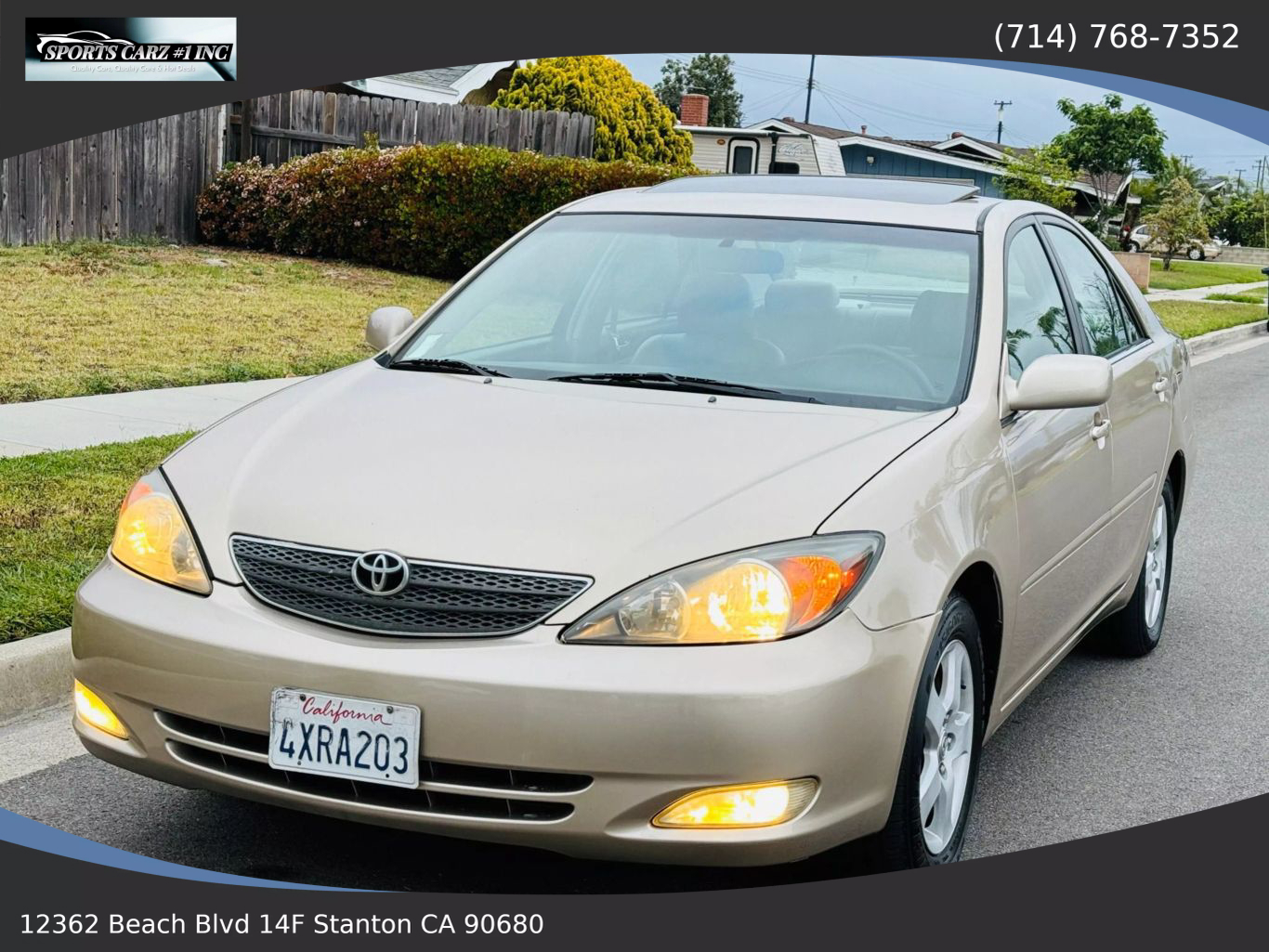 2002 TOYOTA CAMRY SEDAN V6, 3.0 LITER XLE SEDAN 4D