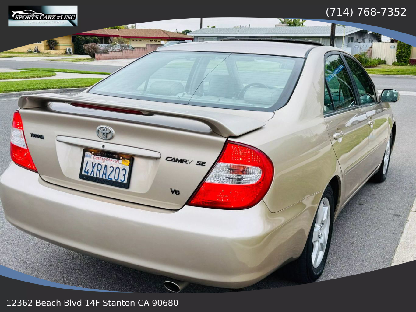 2002 TOYOTA CAMRY SEDAN V6, 3.0 LITER XLE SEDAN 4D