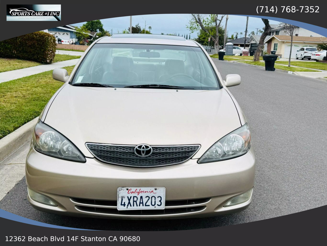 2002 TOYOTA CAMRY SEDAN V6, 3.0 LITER XLE SEDAN 4D