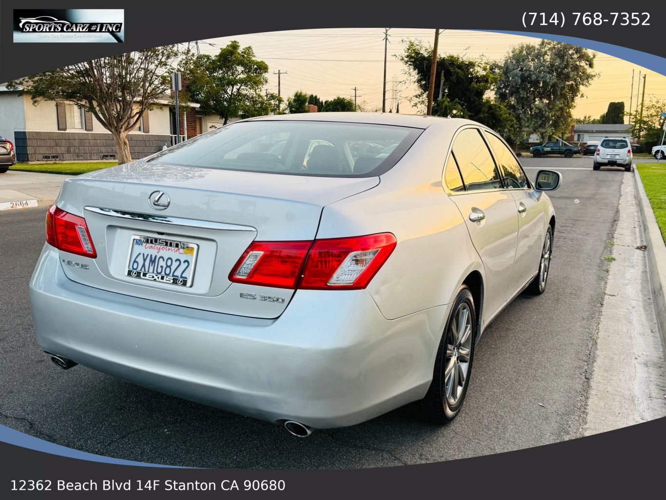 2007 LEXUS ES SEDAN V6, 3.5 LITER ES 350 SEDAN 4D