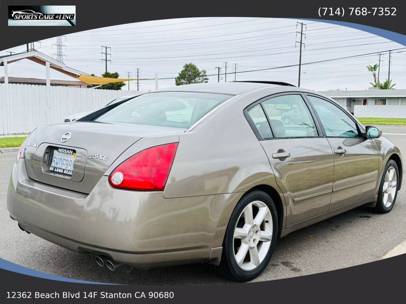 2006 NISSAN MAXIMA SEDAN V6, 3.5 LITER SE SEDAN 4D