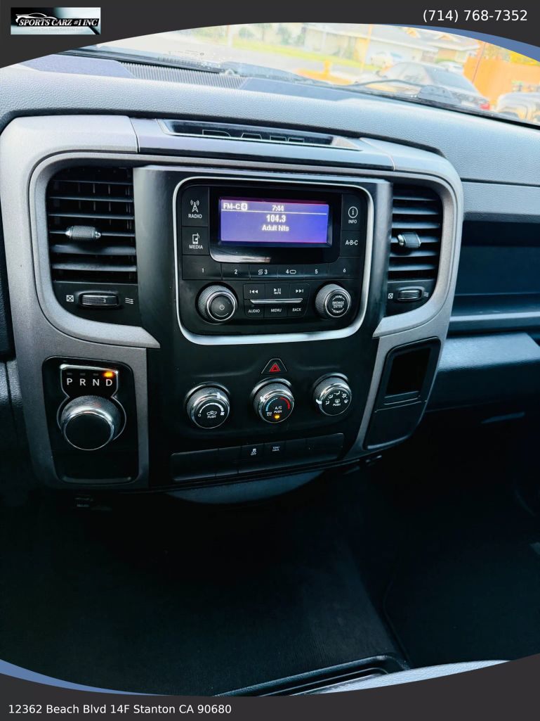 2017 RAM 1500 CREW CAB PICKUP V6, FLEX FUEL, 3.6 LITER TRADESMAN PICKUP 4D 5 1/2 FT