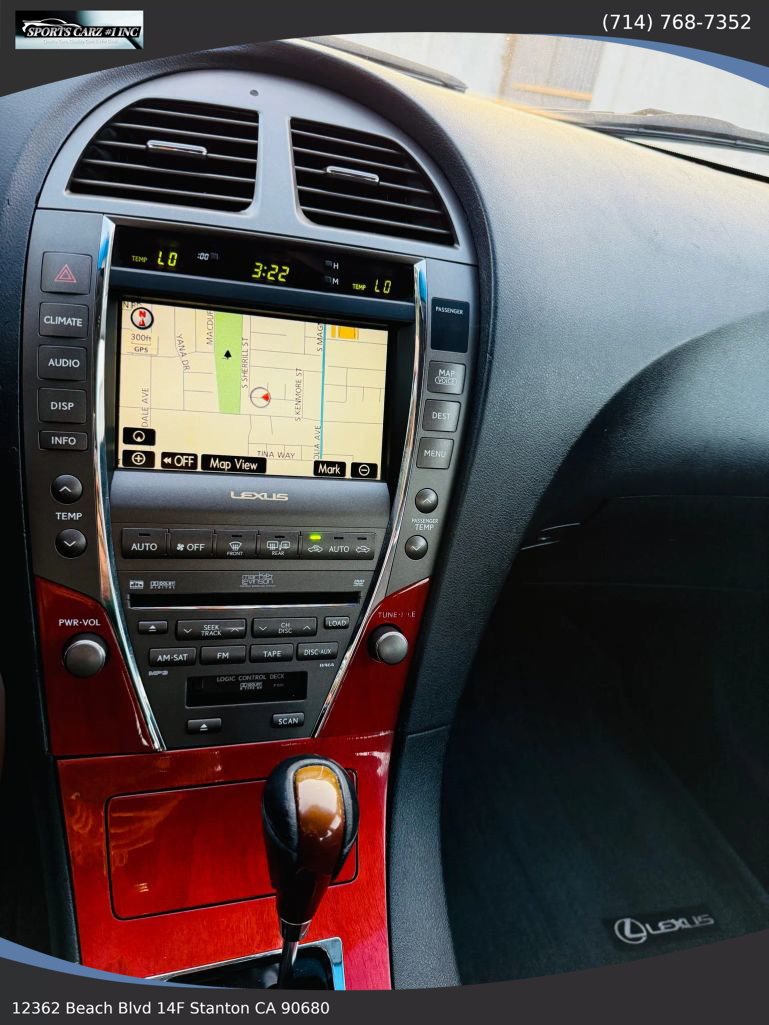 2007 LEXUS ES SEDAN V6, 3.5 LITER ES 350 SEDAN 4D