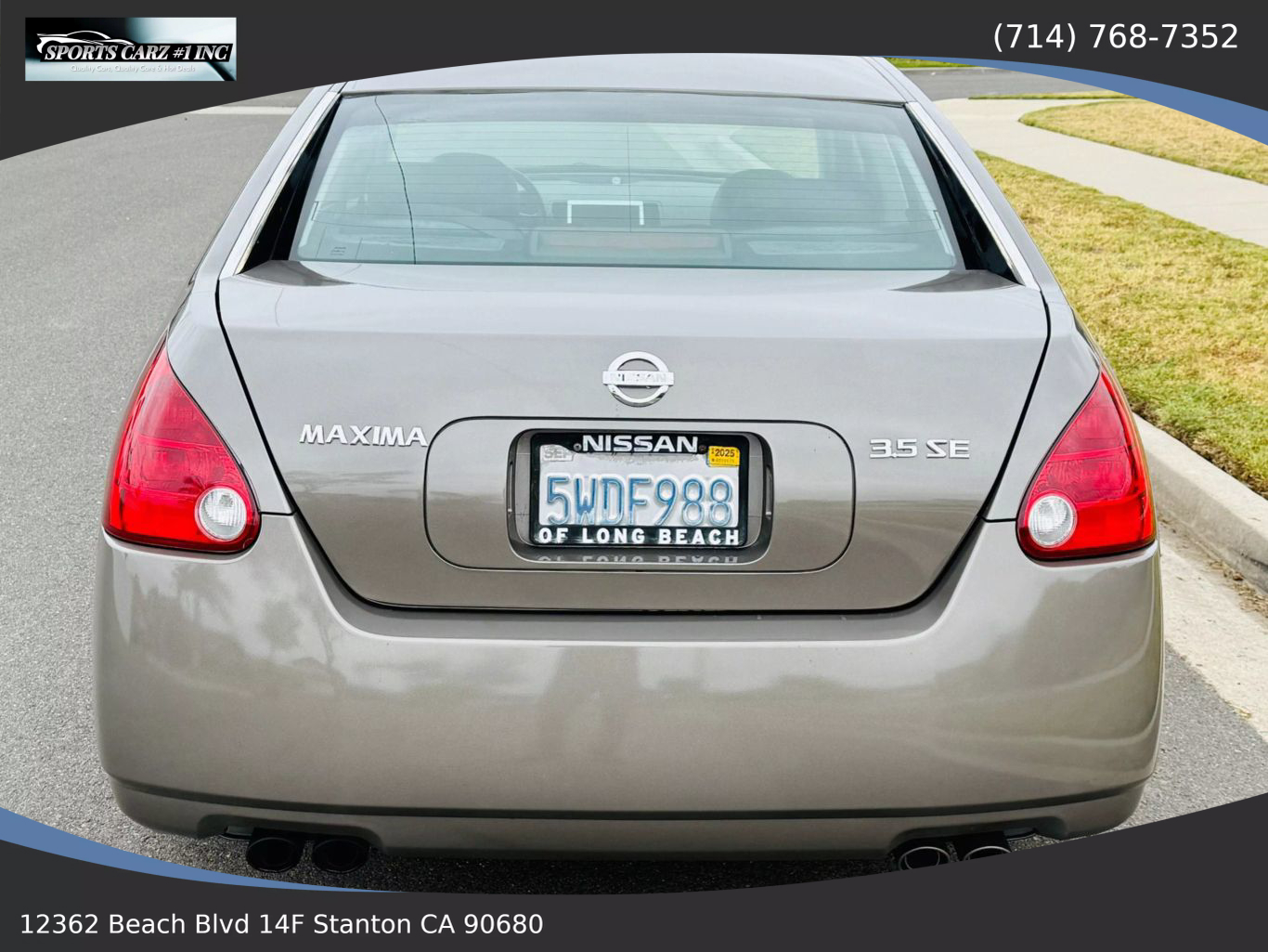 2006 NISSAN MAXIMA SEDAN V6, 3.5 LITER SE SEDAN 4D