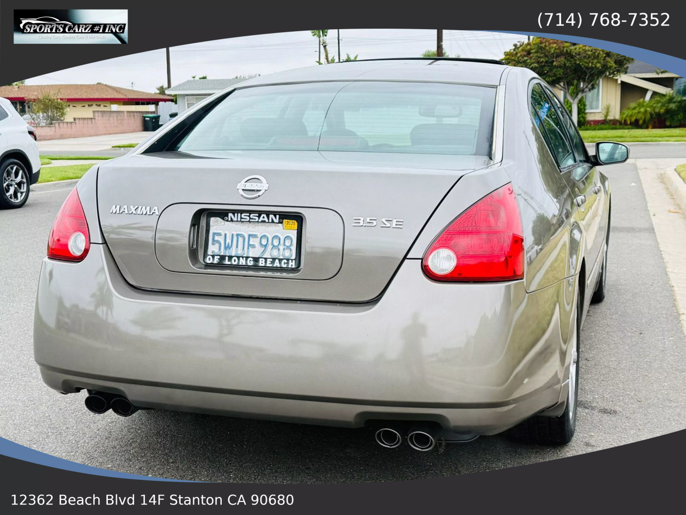 2006 NISSAN MAXIMA SEDAN V6, 3.5 LITER SE SEDAN 4D