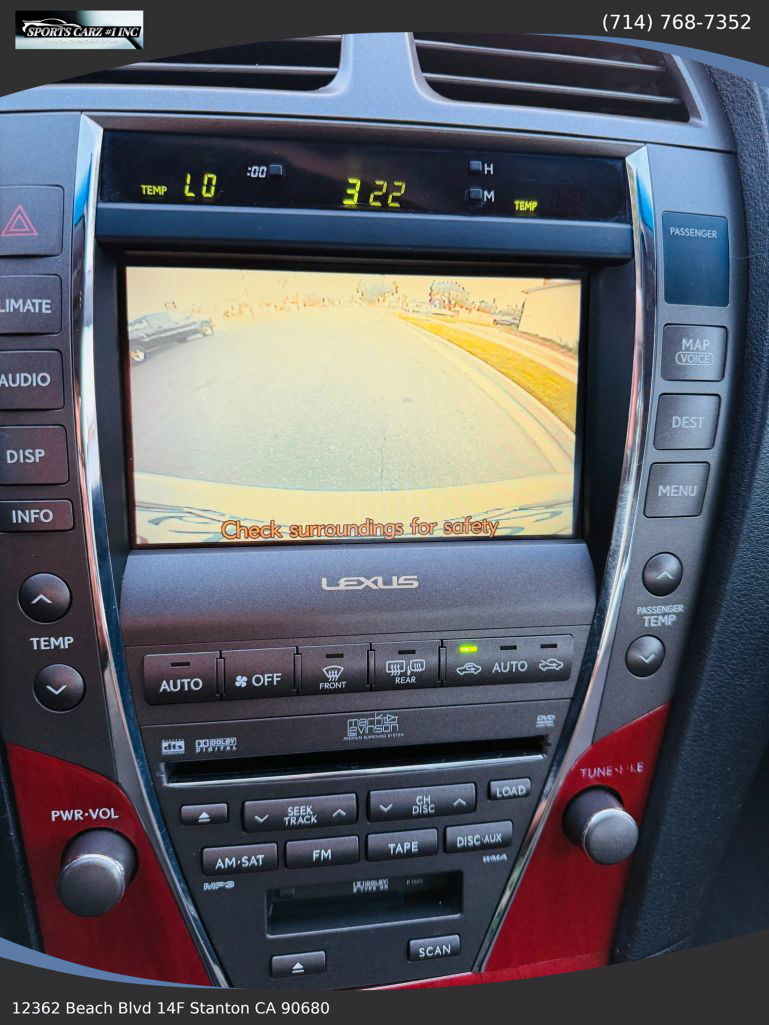 2007 LEXUS ES SEDAN V6, 3.5 LITER ES 350 SEDAN 4D