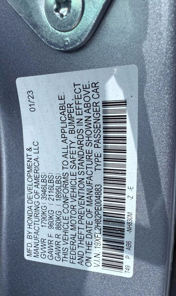 2023 HONDA CIVIC HATCHBACK 4-CYL, I-VTEC, 2.0 LITER SPORT HATCHBACK 4D