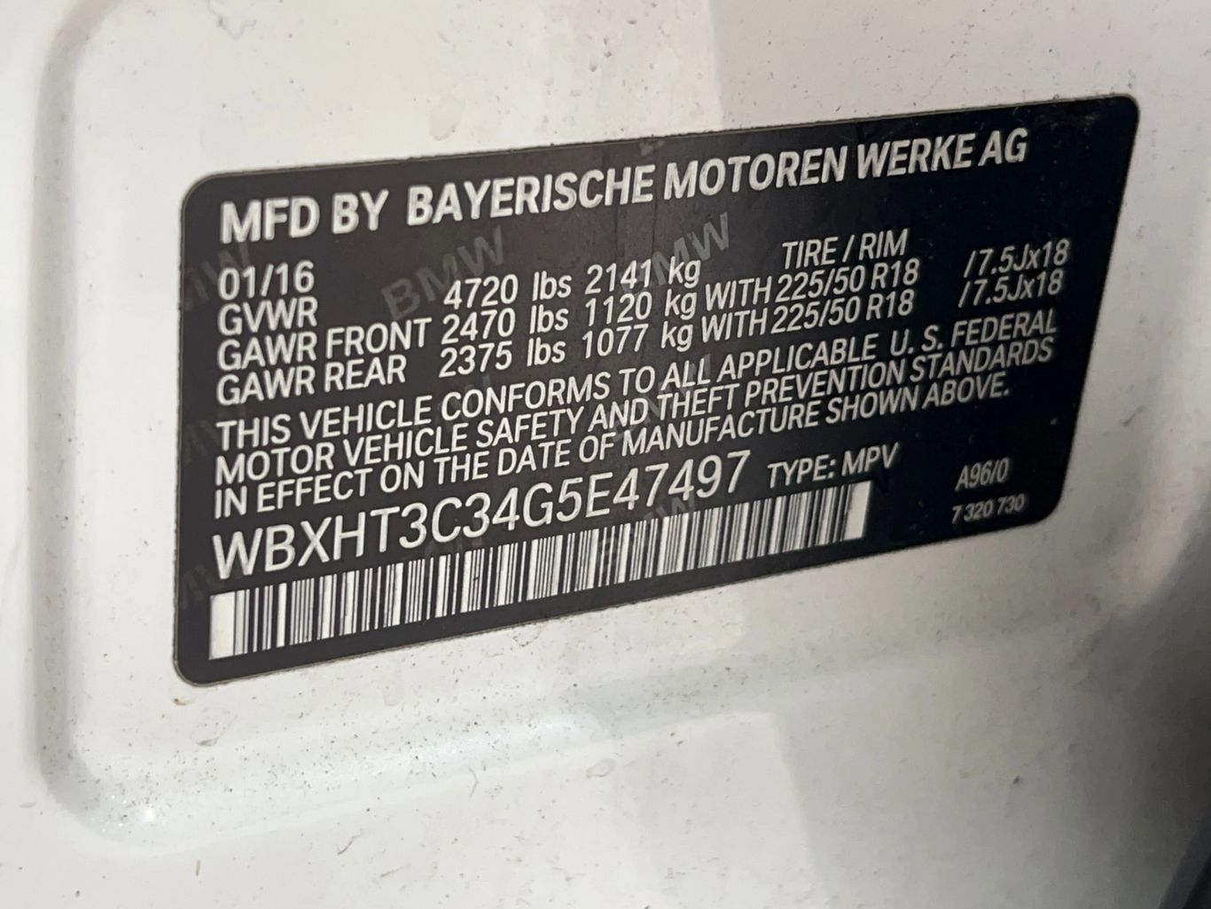 2016 BMW X1 SUV 4-CYL, TWIN TURBO, 2.0L XDRIVE28I SPORT UTILITY 4D