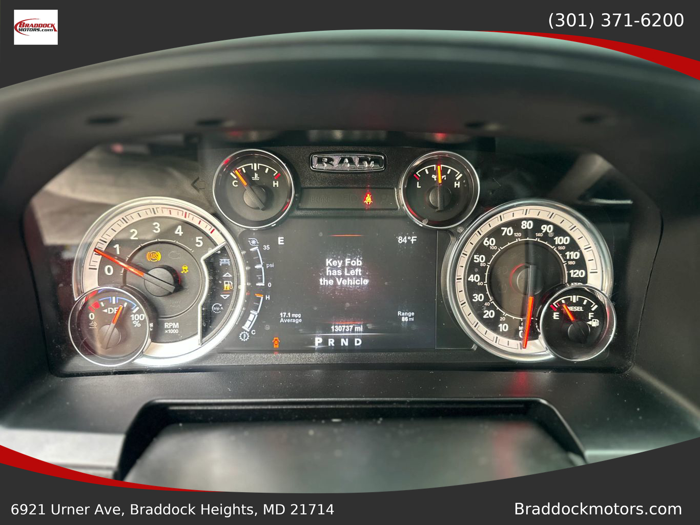 2018 RAM 2500 CREW CAB PICKUP 6-CYL, TURBO DSL, 6.7L LARAMIE PICKUP 4D 6 1/3 FT