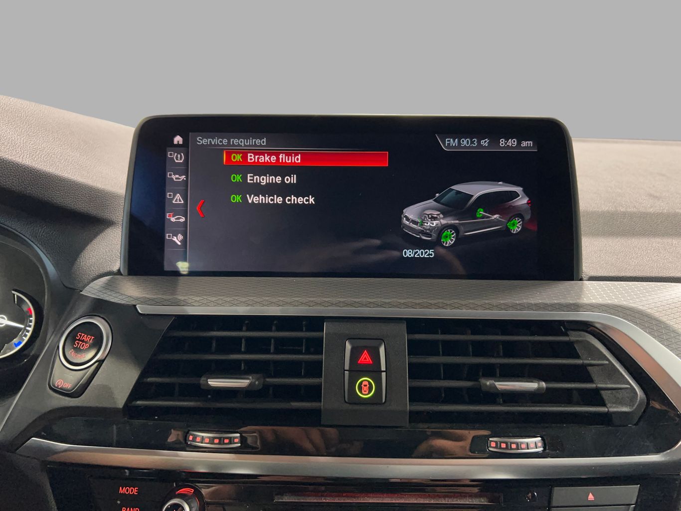 2019 BMW X3 SUV 4-CYL, TURBO, 2.0 LITER SDRIVE30I SPORT UTILITY 4D