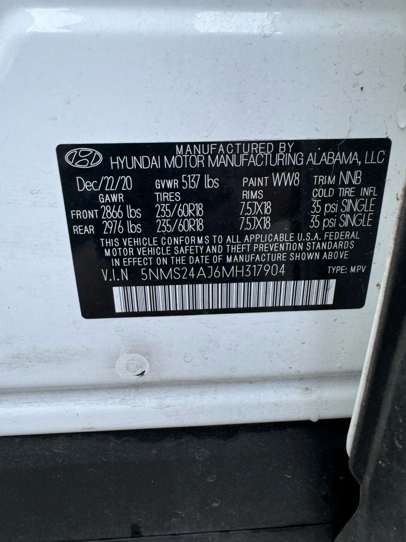 Image of 2021 HYUNDAI SANTAFE
