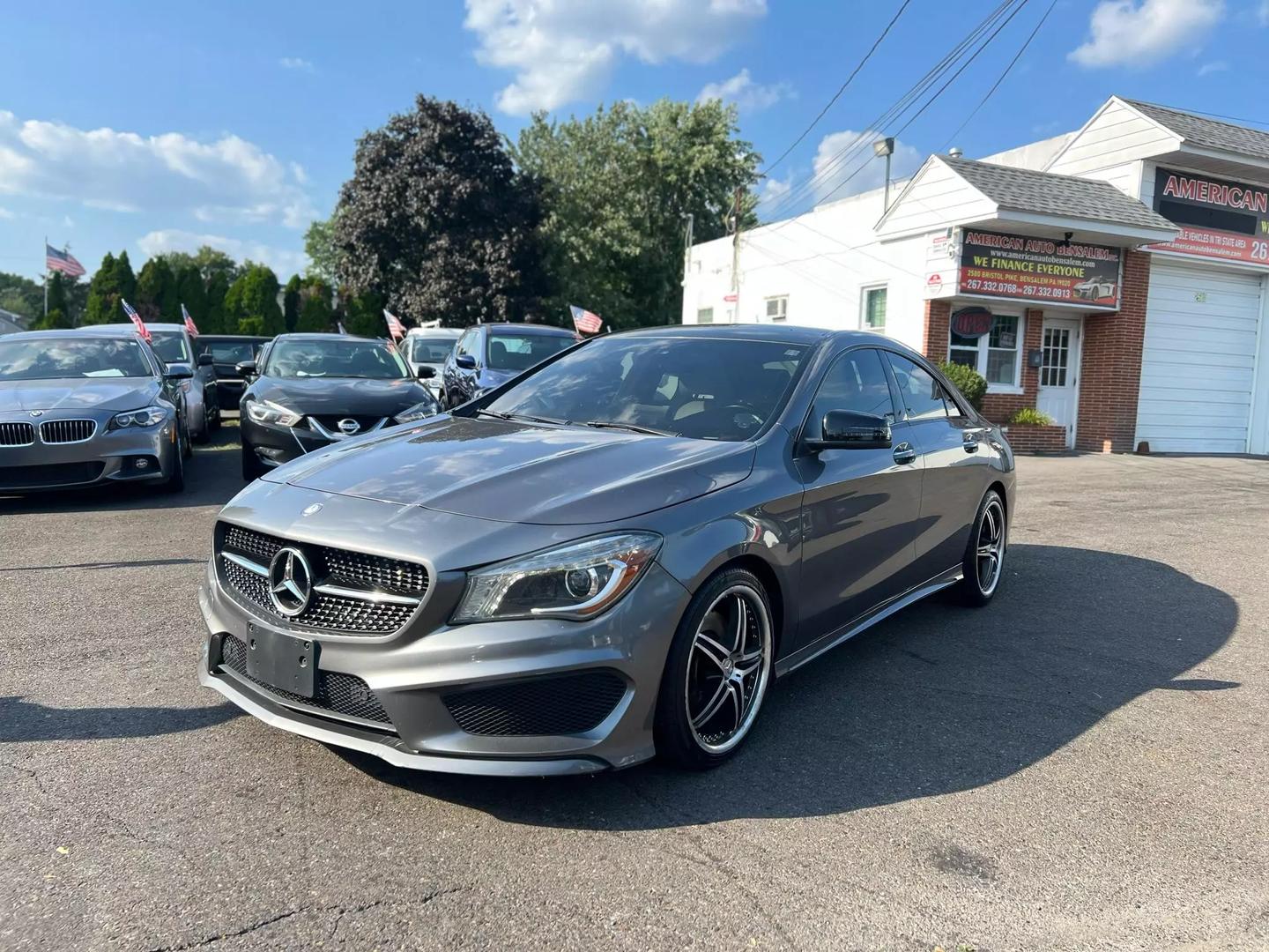 A 2016 Mercedes-Benz CLA showcasing its elegant design and sleek curves, emphasizing luxury and modern appeal.