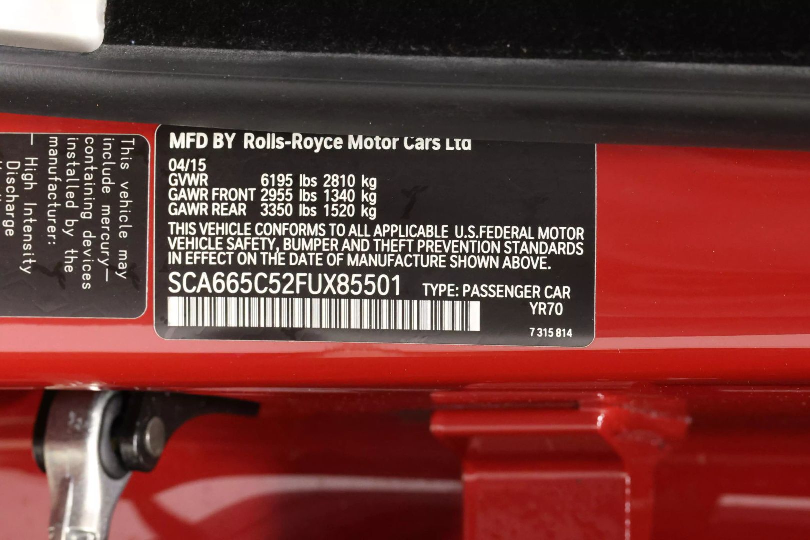 2015 Rolls-royce Wraith - Image 112