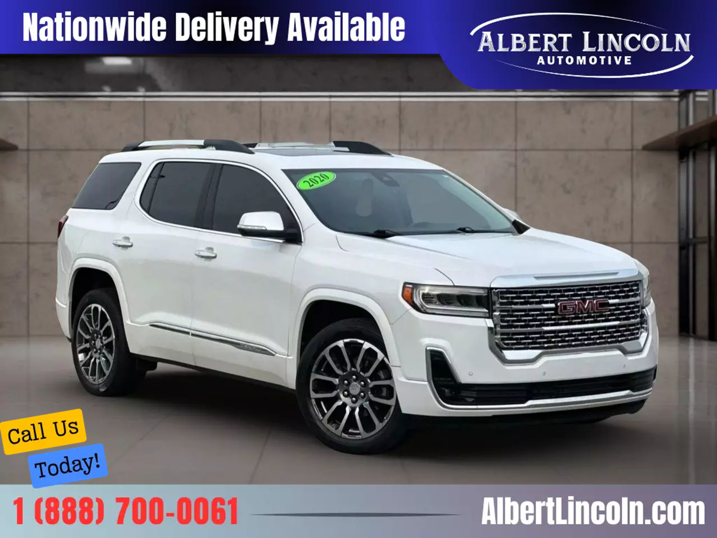 2020 GMC ACADIA SUV V6, 3.6 LITER DENALI SPORT UTILITY 4D