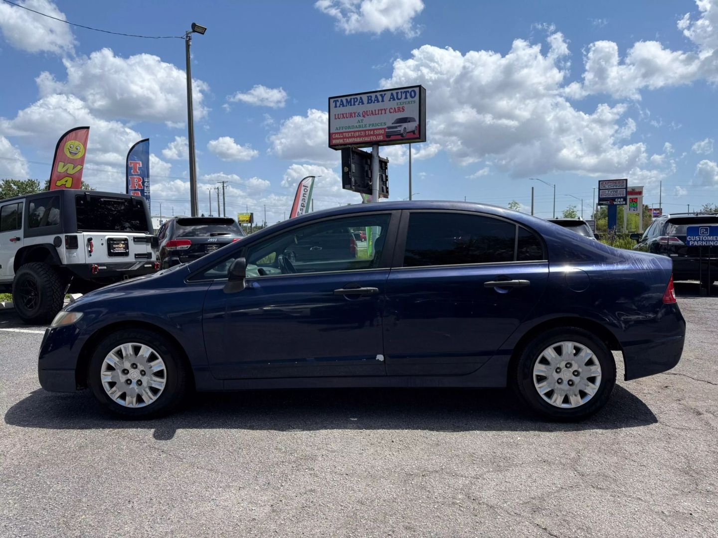 Used 2009 Honda Civic VP with VIN 19XFA16359E030033 for sale in Tampa, FL