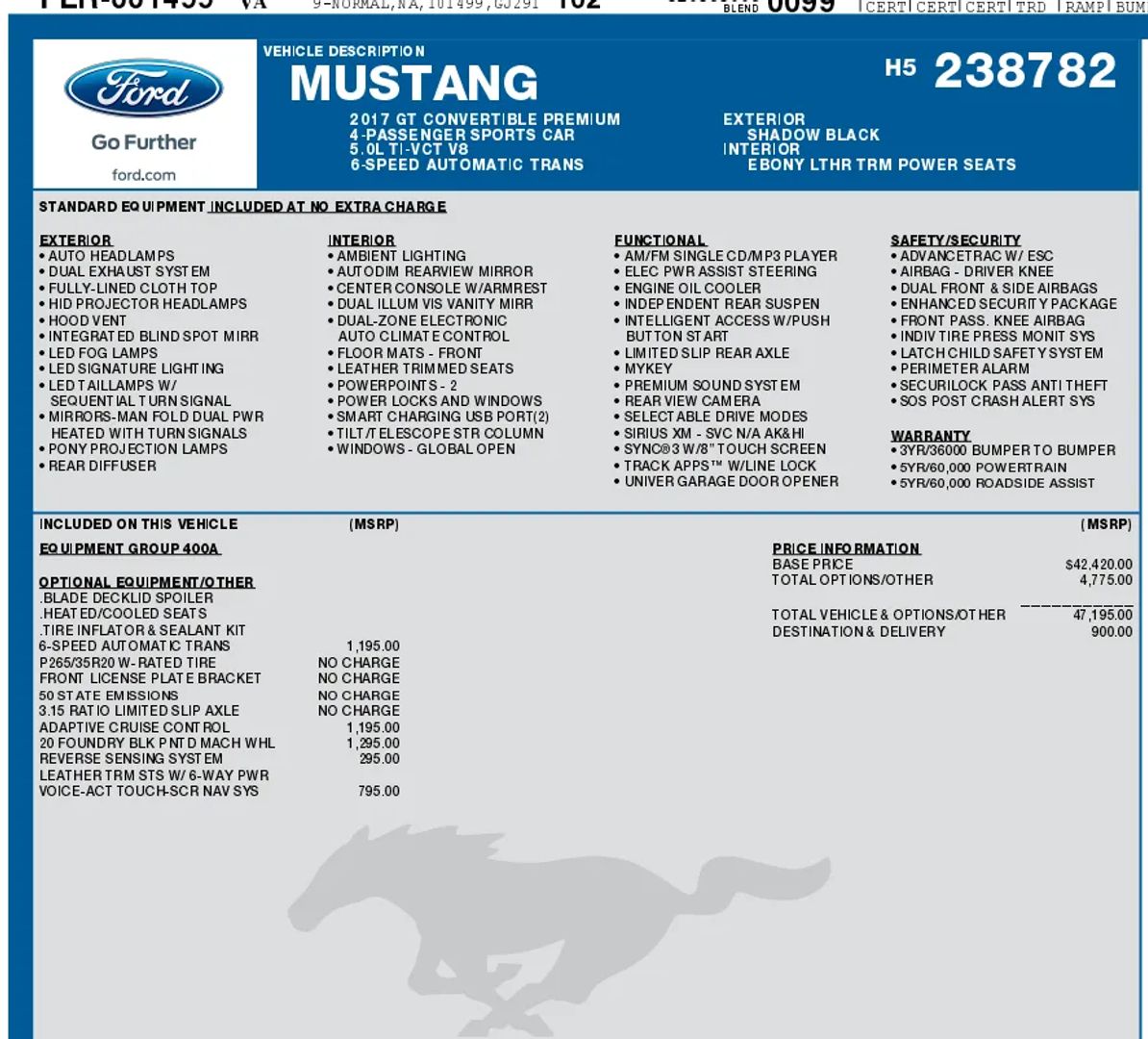 2017 Ford Mustang Gt Premium Convertible 2d - Image 2
