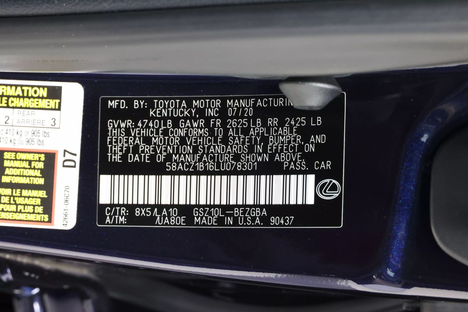 2020 Lexus Es - Image 101