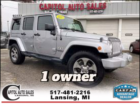2017 JEEP WRANGLER UNLIMITED SUV V6, 3.6 LITER SAHARA SPORT UTILITY 4D