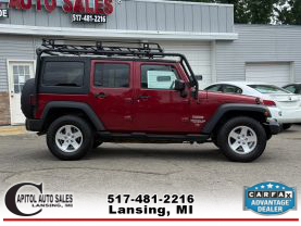 2012 JEEP WRANGLER SUV V6, 3.6 LITER UNLIMITED SPORT SUV 4D