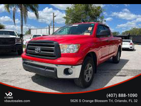 2010 TOYOTA TUNDRA DOUBLE CAB PICKUP RED AUTOMATIC -  V & B Auto Sales