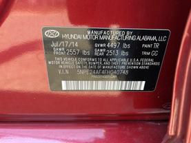 2015 HYUNDAI SONATA SEDAN RED AUTOMATIC - Auto Spot