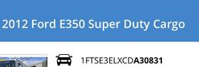 2012 FORD E350 SUPER DUTY CARGO CARGO WHITE AUTOMATIC - Auto Spot