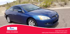 2004 HONDA ACCORD COUPE V6, VTEC, 3.0 LITER EX-L COUPE 2D at The One Autosales Inc in Phoenix , AZ 85022  33.60461470880989, -112.03641575767358